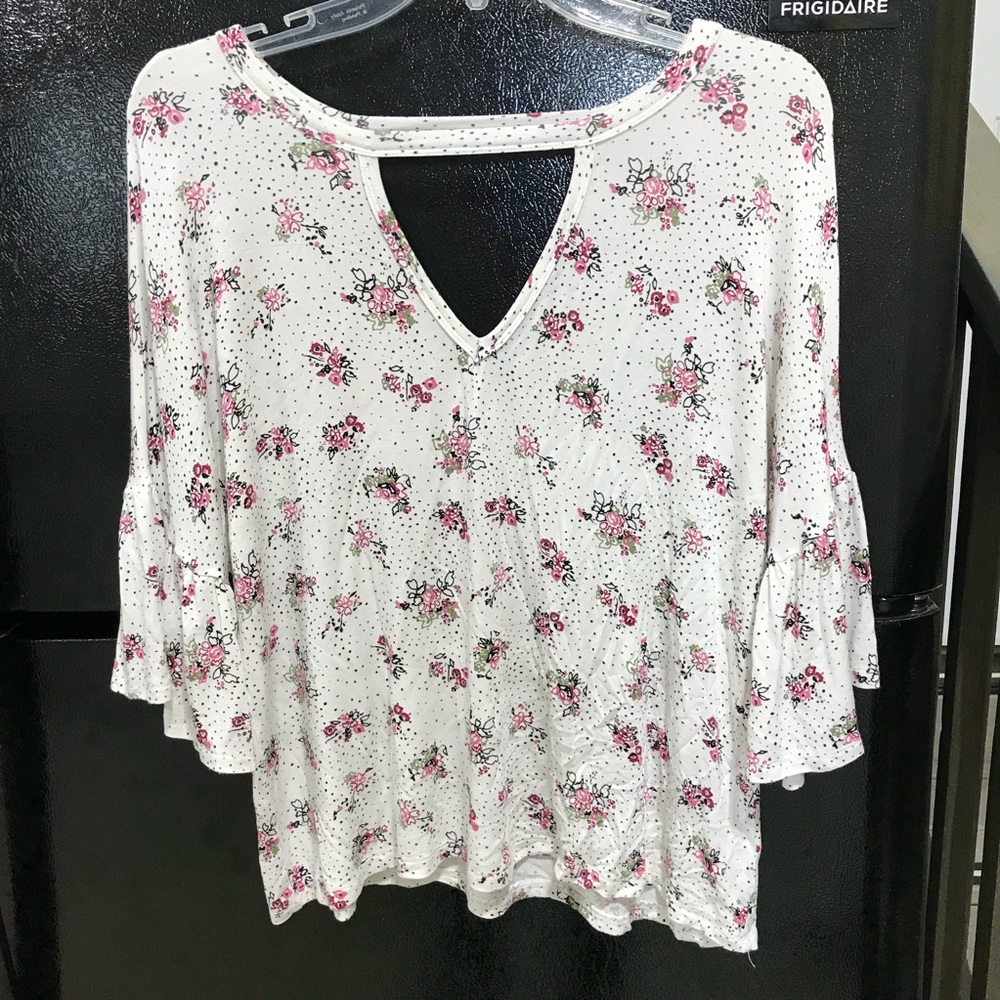 True Craft Floral Quarter Length Tee
